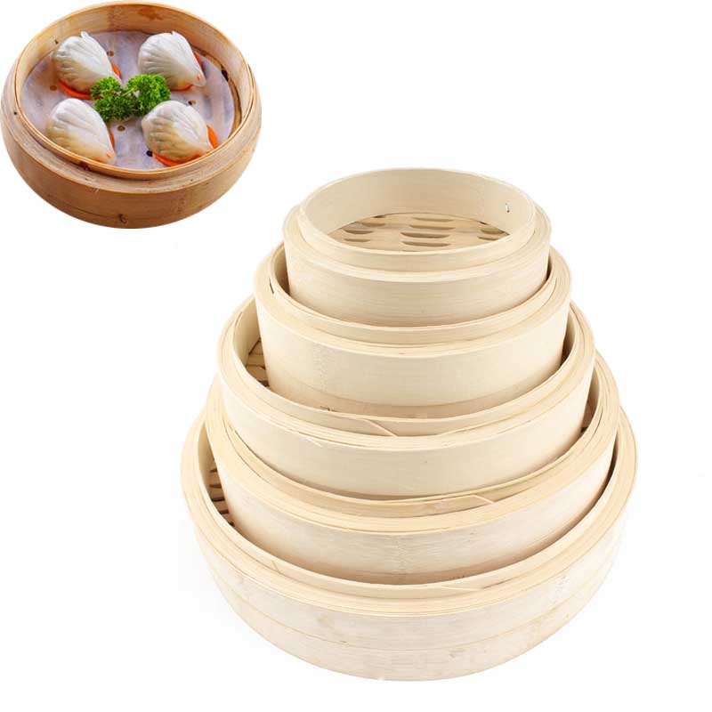 Steamer Bamboo Set - Bamboo Steamer Basket, Steaming Rack, Dumpling