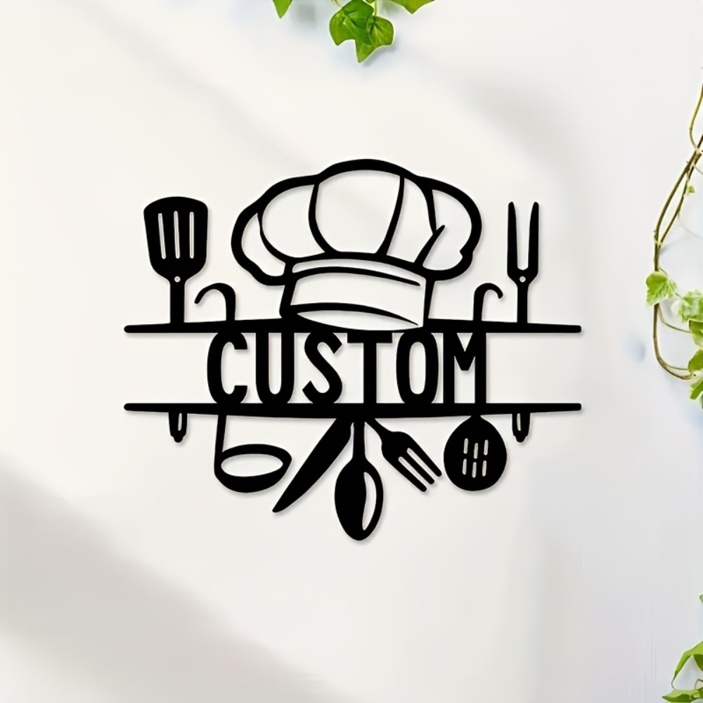 Mom'S Home Cooking - Personalized Kitchen Utensil Wrought Iron Wall