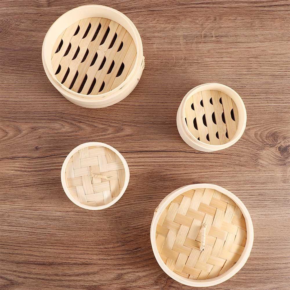 10/15/20cm Dimsum Basket Cover - Steamer Bamboo Set recension och pris