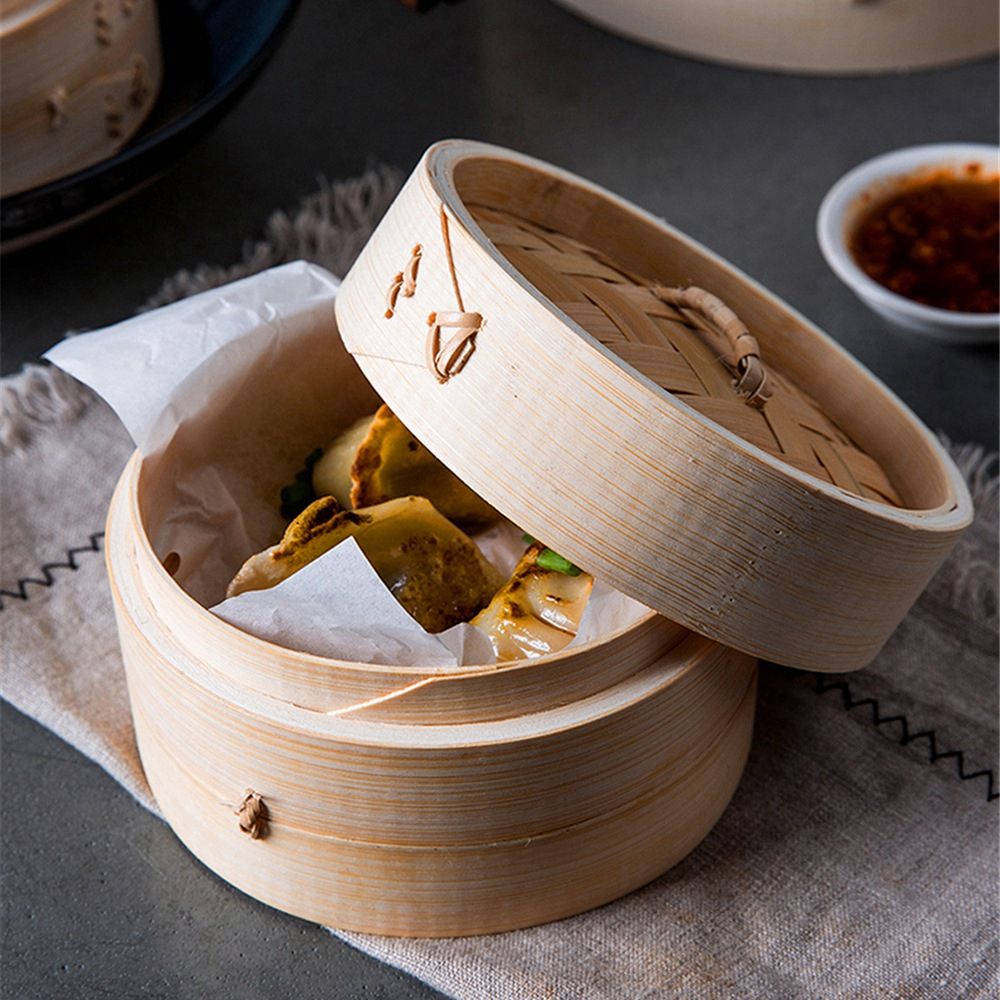 10/15/20cm Dimsum Basket Cover - Steamer Bamboo Set recension och pris