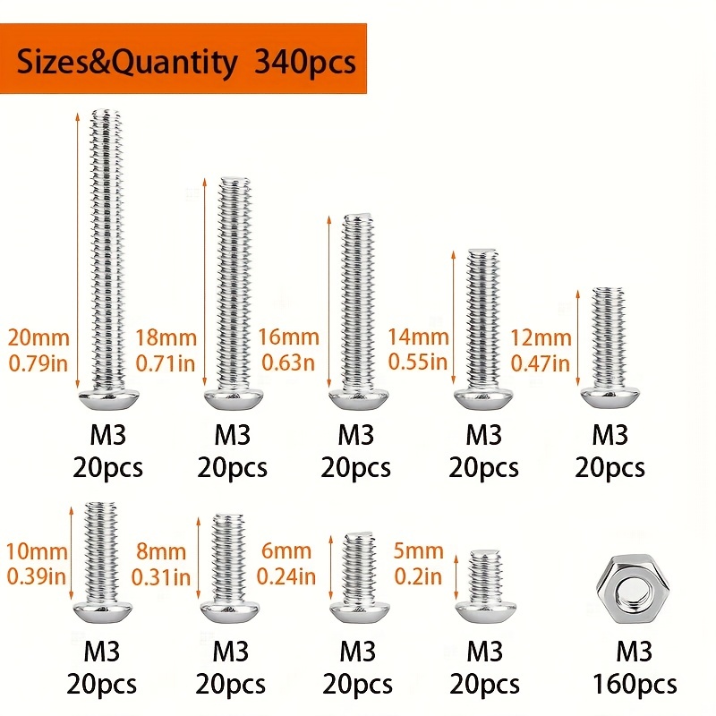 340pcs M3 Stainless Steel Phil - Paella Pan Steel recension och pris
