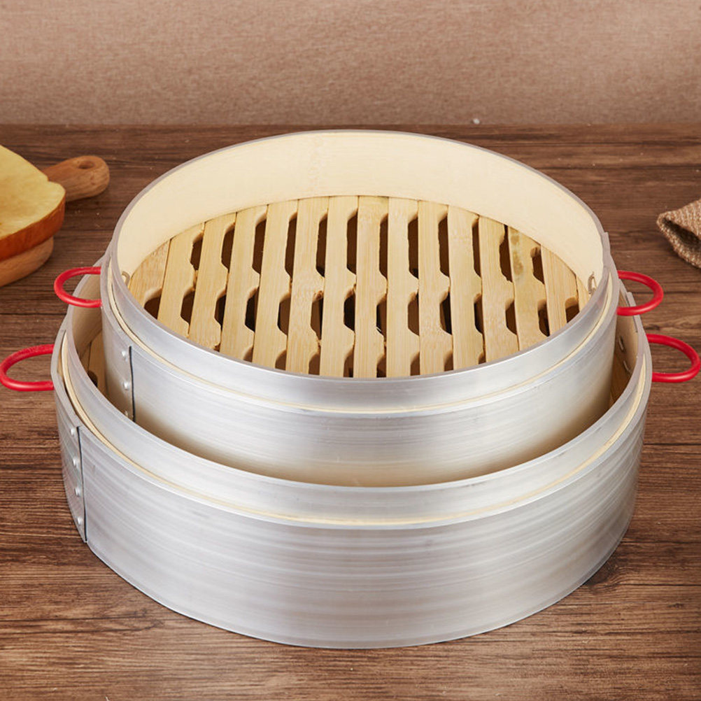 1Set Bamboo Steamer Basket Set - Steamer Bamboo Set recension och pris