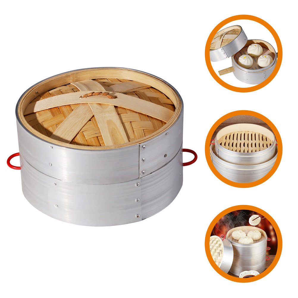 1Set Bamboo Steamer Basket Set - Steamer Bamboo Set recension och pris