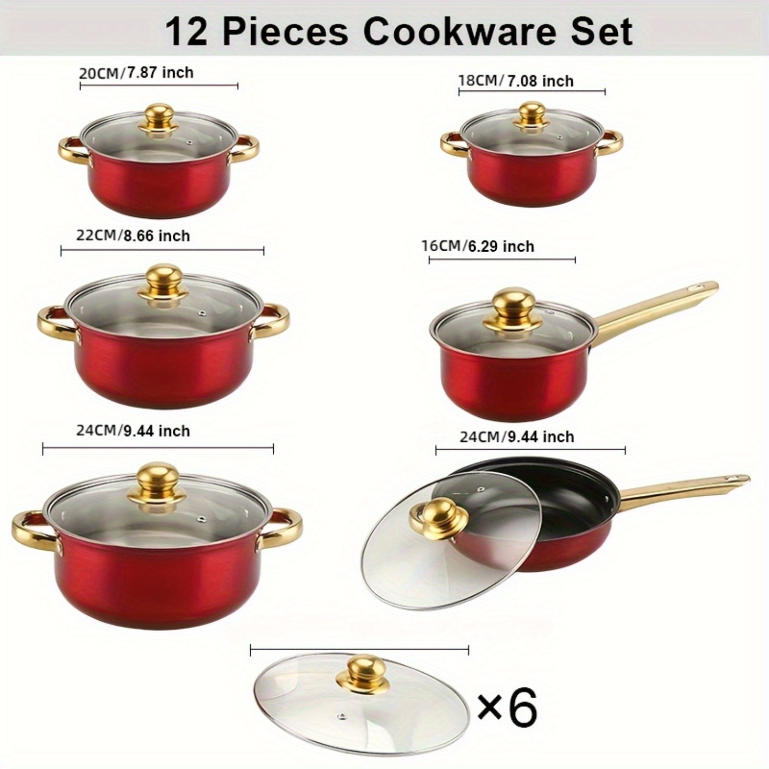 12pcs Stainless Steel Kitchenw - Paella Pan Steel recension och pris