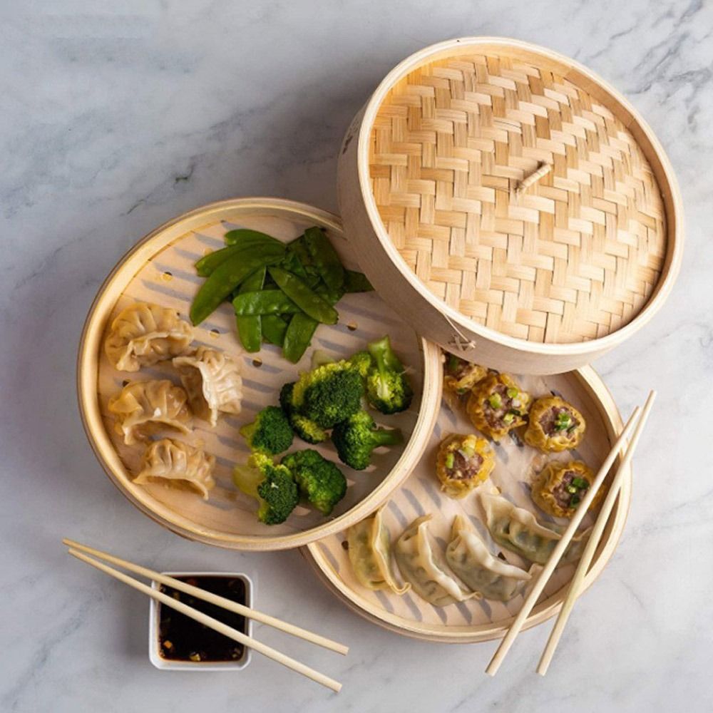 Chinese Steamer Bamboo Steamer - Steamer Bamboo Set recension och pris
