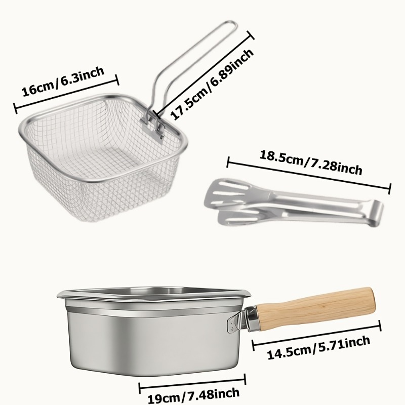 Stainless steel square deep fr - Paella Pan Steel recension och pris