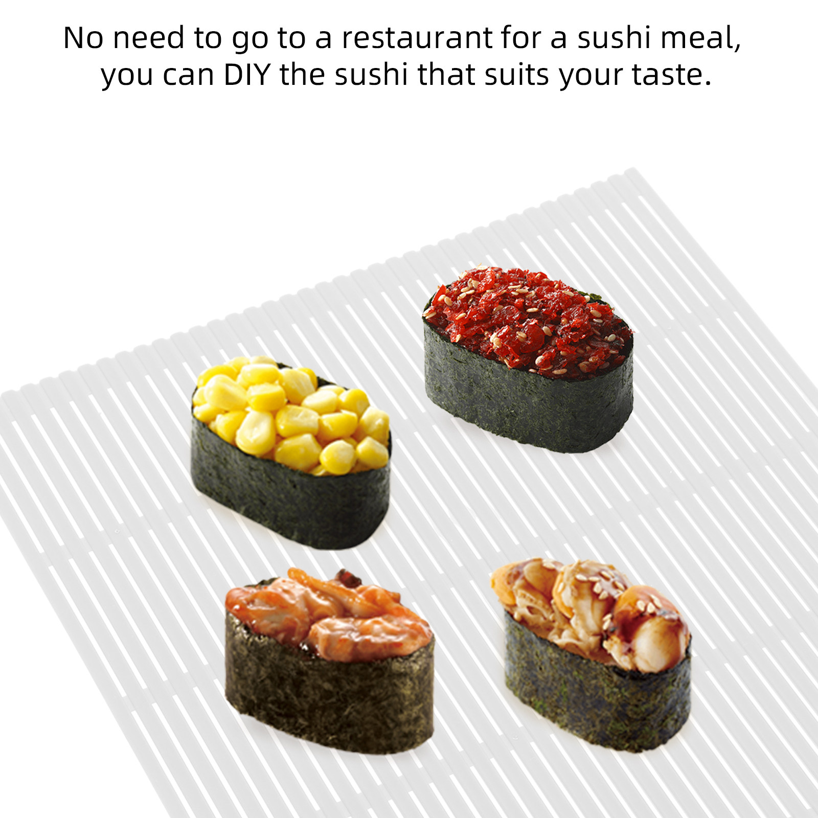 4 Pcs Tools Sushi Roller Kit R - Sushi Mat Bamboo recension och pris