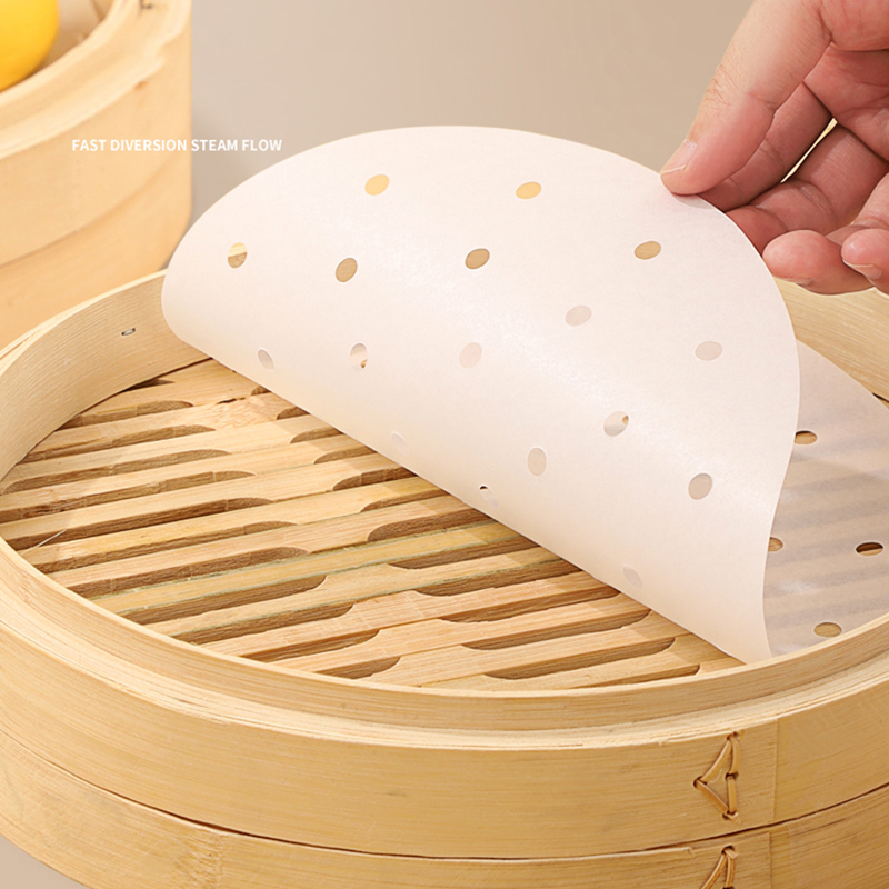 50pcs Bamboo Steamer Papers Di - Steamer Bamboo Set recension och pris