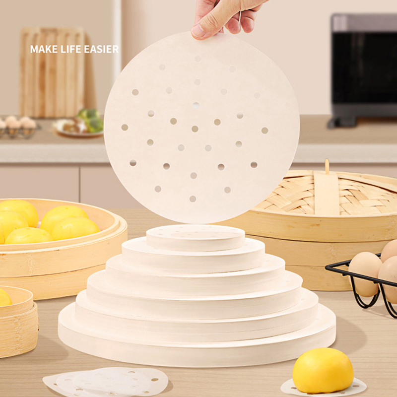50pcs Bamboo Steamer Papers Di - Steamer Bamboo Set recension och pris