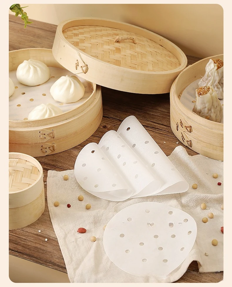 100Pcs Food Grade Disposable S - Steamer Bamboo Set recension och pris