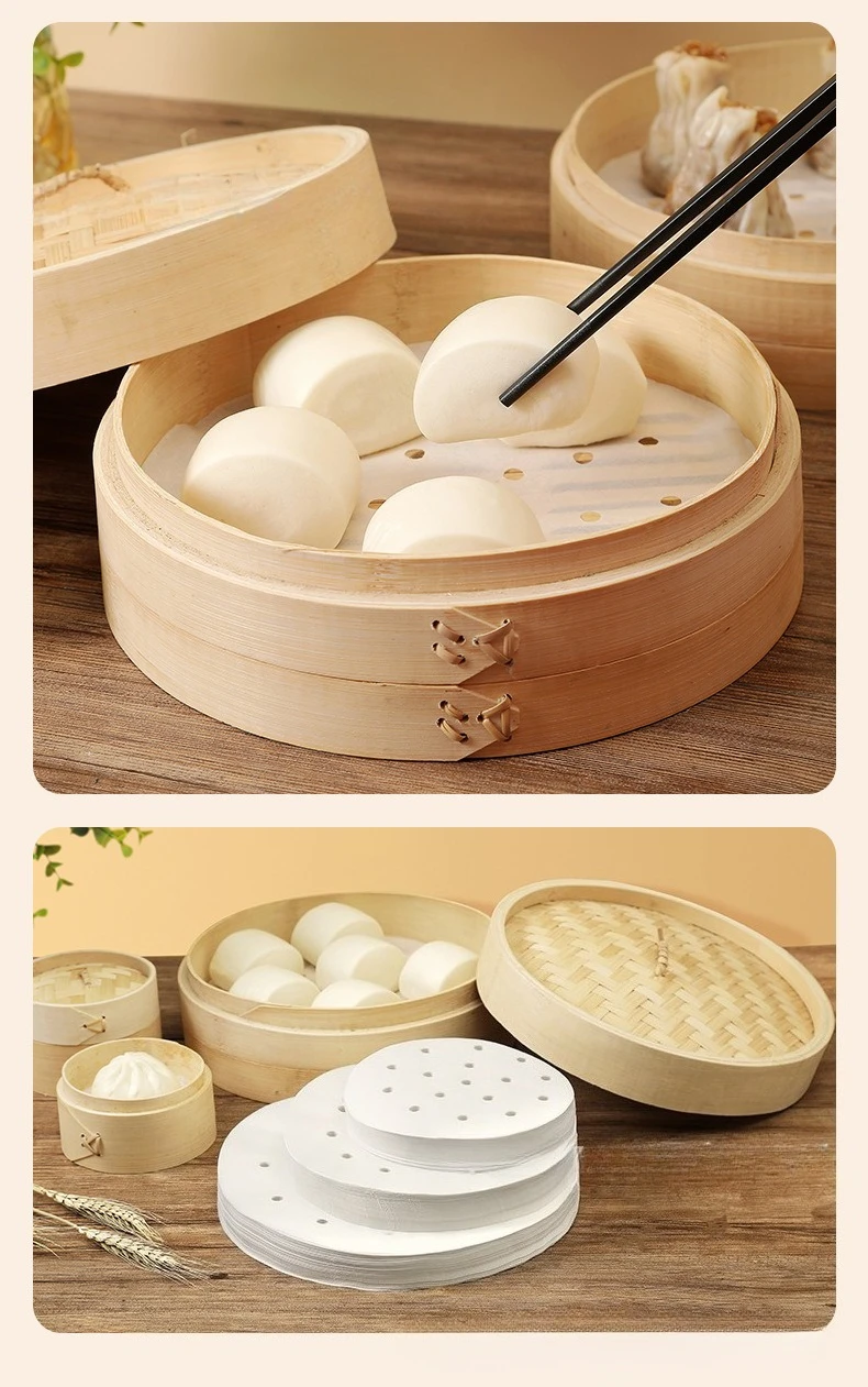 100Pcs Food Grade Disposable S - Steamer Bamboo Set recension och pris